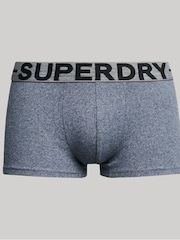 Superdry Blue Cotton Trunks 3 Pack - Image 6 of 6