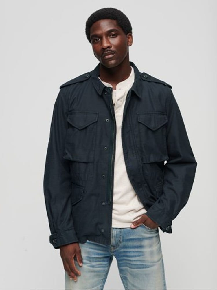Superdry Blue The Merchant Store Field 100% Cotton Jacket - Image 15 of 15