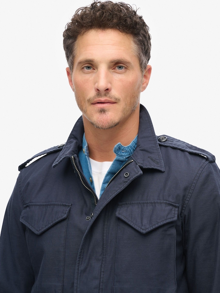 Niebieski - Kurtka Superdry The Merchant Store Field w 100% z bawełny - Image 3 of 6