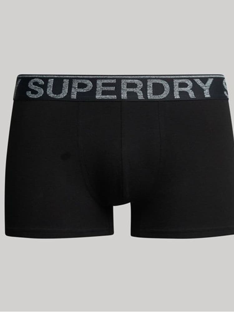 Superdry Black Cotton Trunks 3 Pack - Image 5 of 5 Superdry Black Cotton Trunks 3 Pack - Image 5 of 5