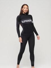 Superdry Black Seamless Half zip Baselayer Top - Image 3 of 5