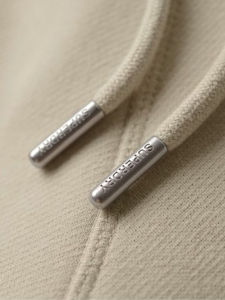 Superdry Off White Essential Logo Joggers - Image 6 of 6