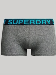 Superdry Grey/Black Cotton Trunks 3 Pack - Image 4 of 5