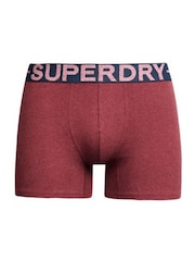 Superdry Red/Pink Boxer Shorts 3 Pack - Image 3 of 8