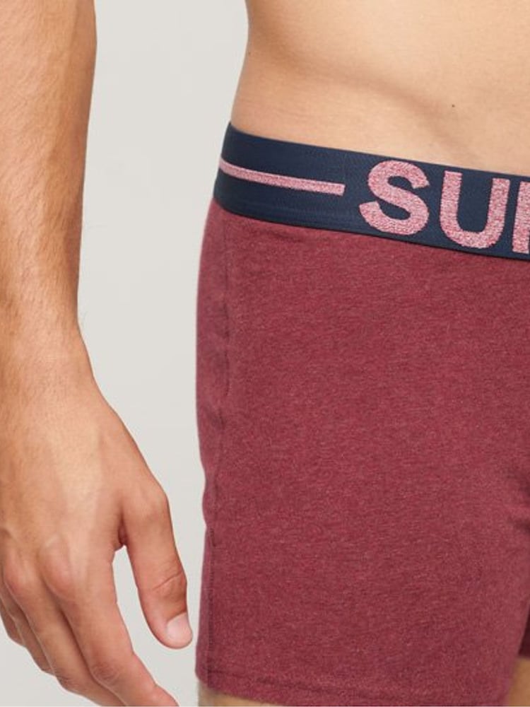 Superdry Red/Pink Boxer Shorts 3 Pack - Image 8 of 8