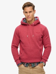 Superdry Pink Essential Slim Fit Logo Hoodie - Image 1 of 1