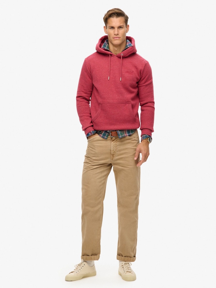 Superdry Pink Essential Slim Fit Logo Hoodie - Image 2 of 5