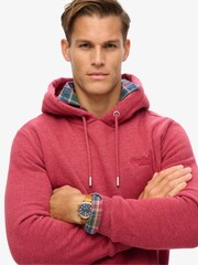 Superdry Pink Essential Slim Fit Logo Hoodie - Image 3 of 5