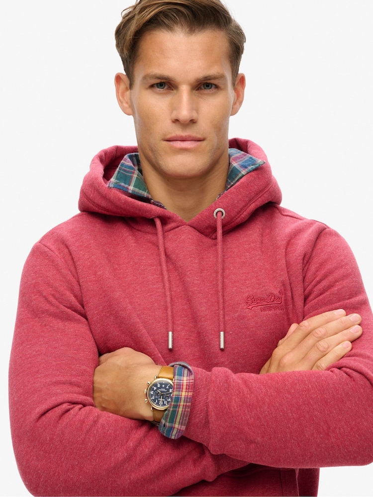 Roz - Superdry Essential Croială slim fit Logo Hanorac cu glugă - Image 3 of 5