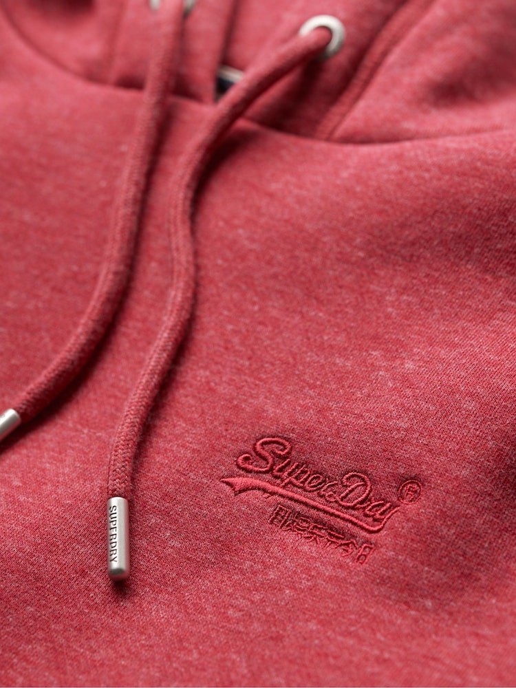 Superdry Pink Essential Slim Fit Logo Hoodie - Image 5 of 5