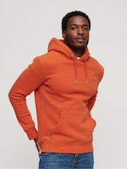 Superdry Orange Essential Slim Fit Logo Hoodie - Image 1 of 1