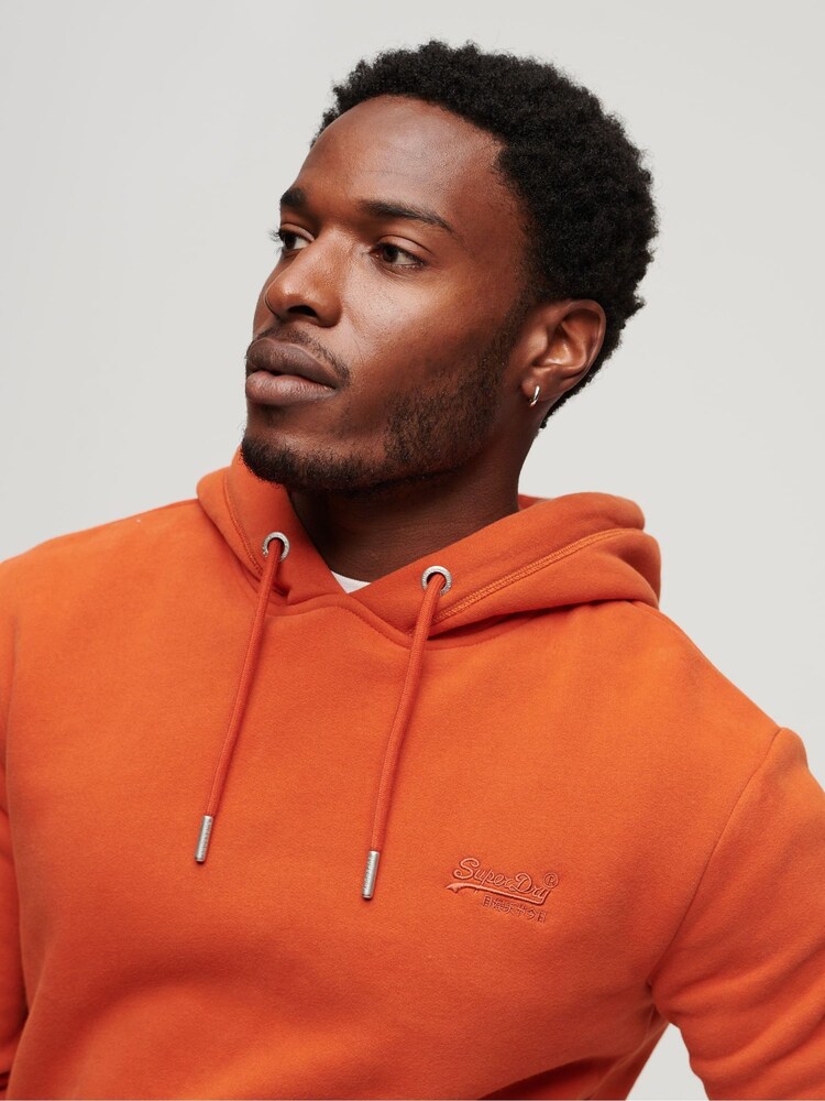 Superdry Orange Essential Slim Fit Logo Hoodie - Image 3 of 15
