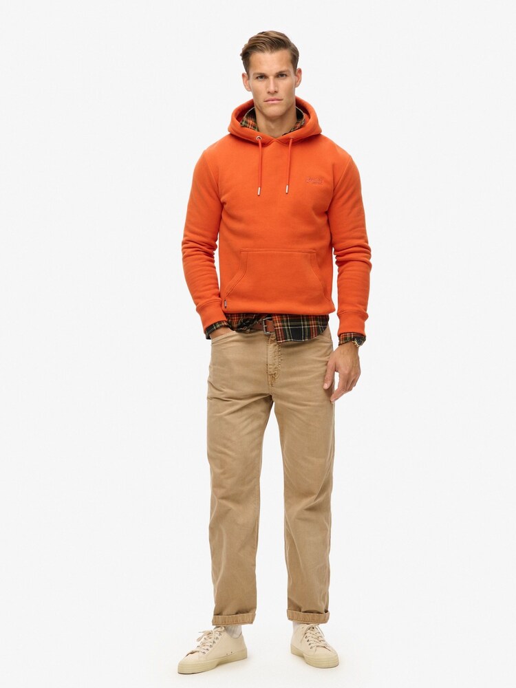 Superdry Orange Essential Slim Fit Logo Hoodie - Image 5 of 15