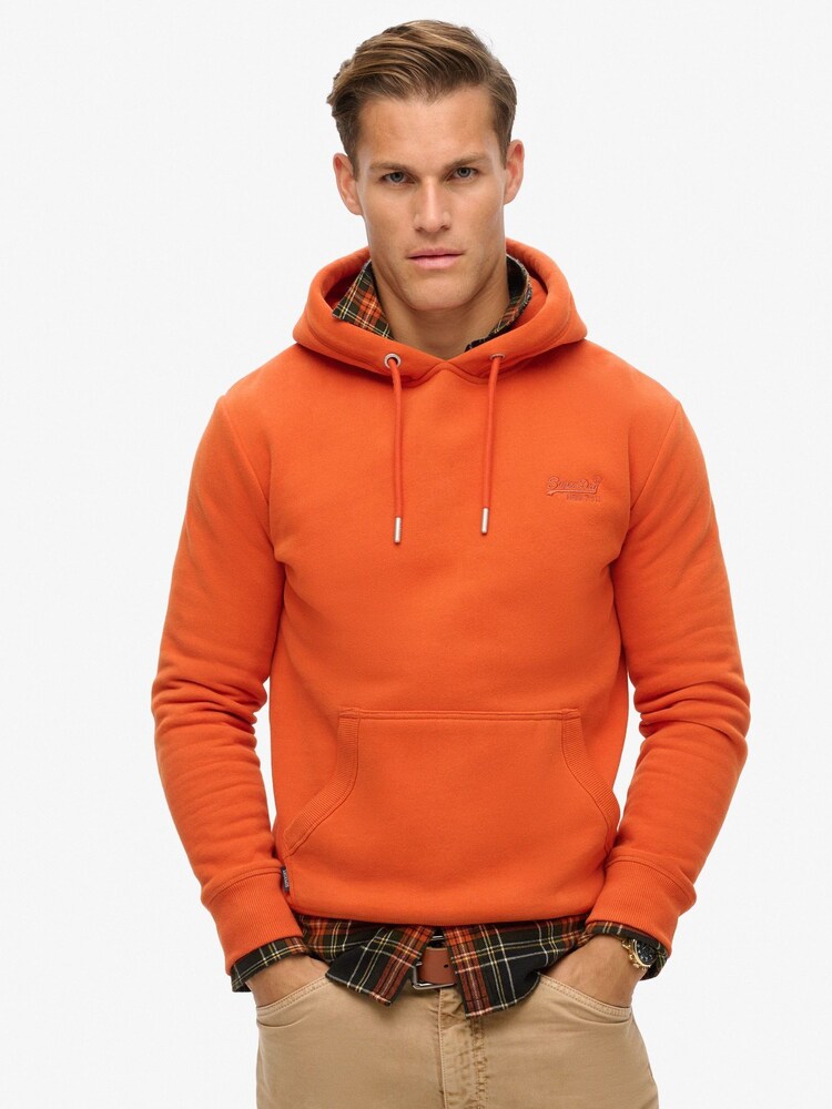 Superdry Orange Essential Slim Fit Logo Hoodie - Image 7 of 15