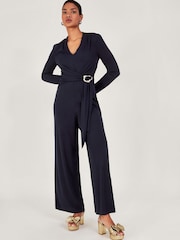 Monsoon Blue Toria Trim Jumpsuit - Image 1 of 5