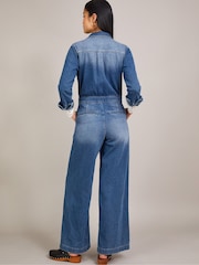Monsoon Blue Etta Wide-Leg Jumpsuit - Image 4 of 5