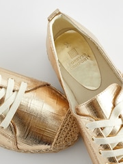 Gold Forever Comfort® Espadrille Toe Cap Lace-Up Trainers - Image 6 of 8