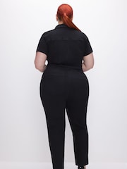 Good American Black Fit For Success Denim Jumpsuit - Image 6 of 6
