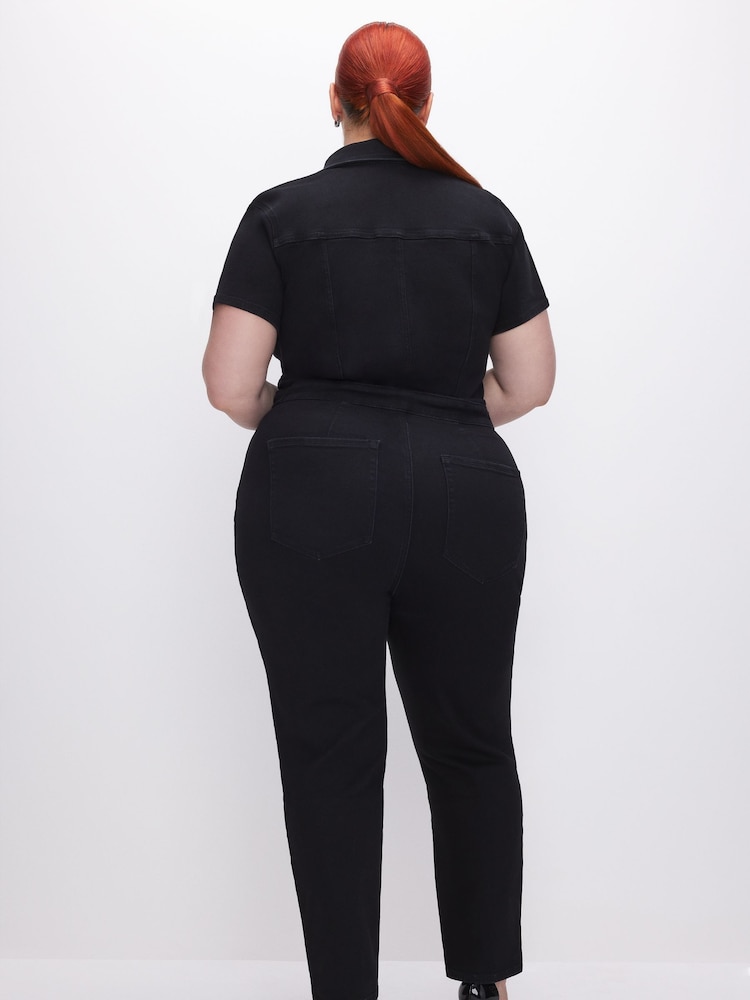 Good American Black Fit For Success Denim Jumpsuit - Image 6 of 6