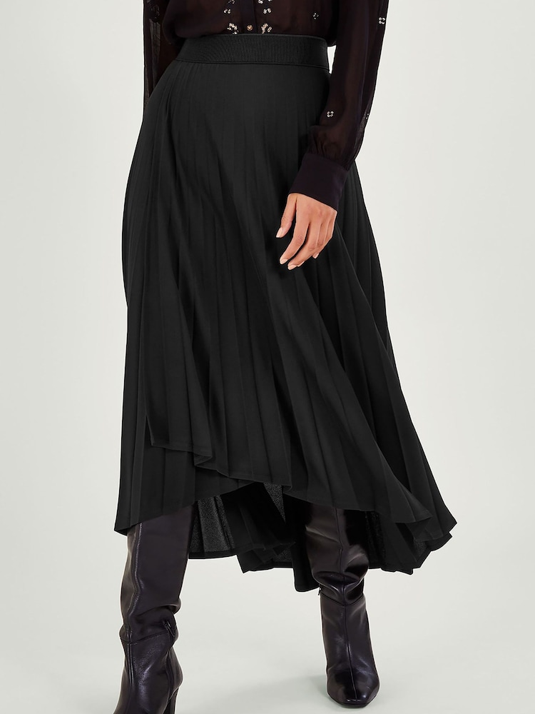 Monsoon Black Parly Pleated Skirt - Image 1 of 5