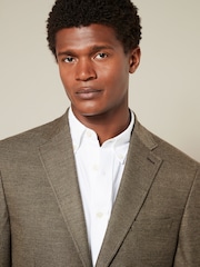 Brown Regular Fit Textured Smart Blazer - Image 4 of 11