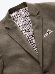 Brown Regular Fit Textured Smart Blazer - Image 5 of 11