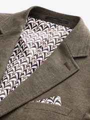 Brown Regular Fit Textured Smart Blazer - Image 6 of 11
