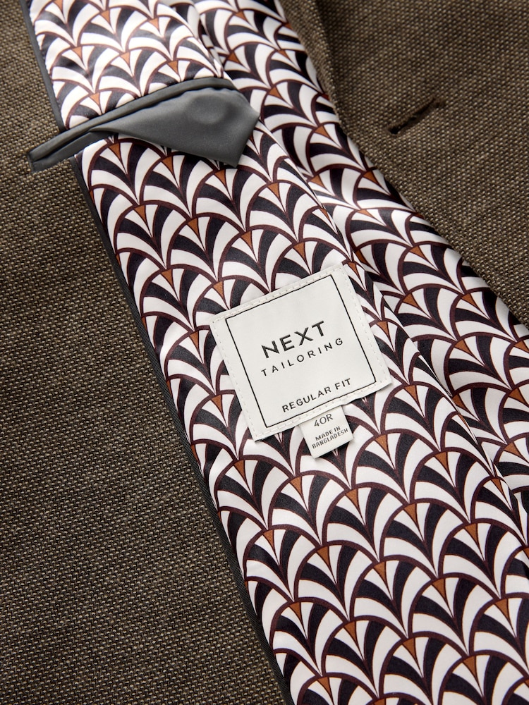 Bruin - Normale Pasvorm - Modieuze blazer met textuur - Image 8 of 11
