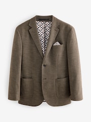Brown Regular Fit Textured Smart Blazer - Image 9 of 11