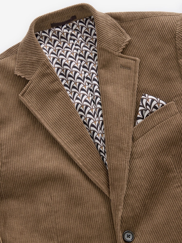 Veste Blazer Homme Velours Côtelé 100% Coton - Taille 50 Marron - Rodrigo - TBE