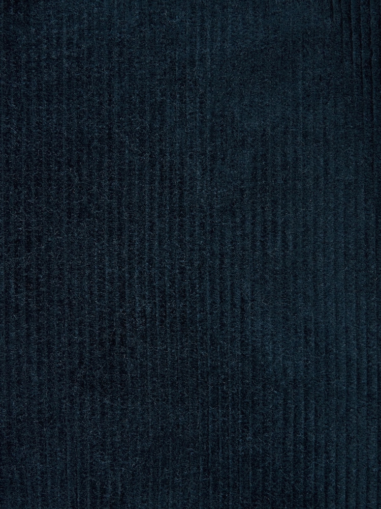 Navy Blue Regular Fit Textured Corduroy Blazer - Image 10 of 10