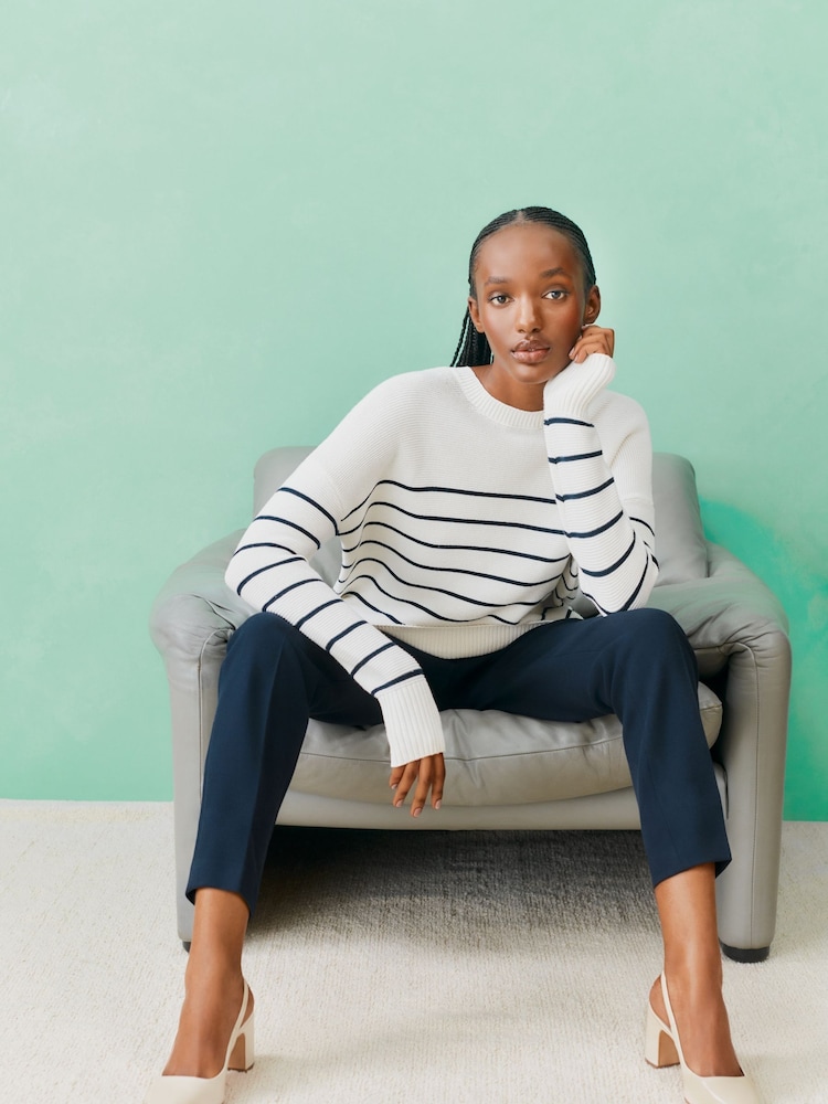 Hobbs White 100% Cotton Ruby Jumper - Image 1 of 5 Hobbs White 100% Cotton Ruby Jumper - Image 1 of 5