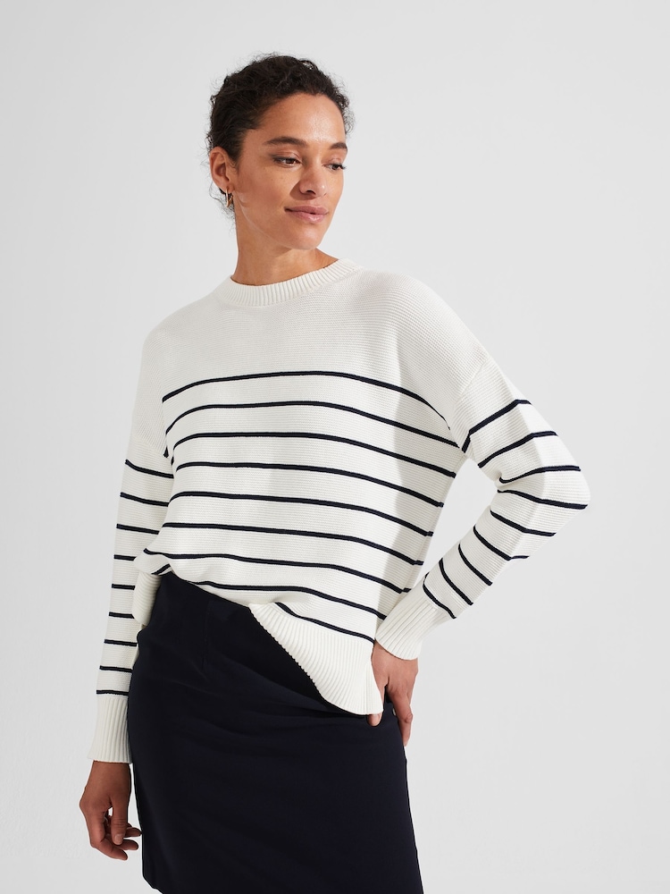 Hobbs White 100% Cotton Ruby Jumper - Image 2 of 5 Hobbs White 100% Cotton Ruby Jumper - Image 2 of 5