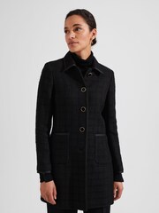 Hobbs Black Tweed Elaine Coat - Image 1 of 4