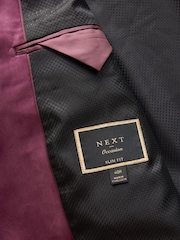 rose fuchsia - Slim Fit (Slim Fit) - Self Velours à revers Blazer - Image 9 of 11