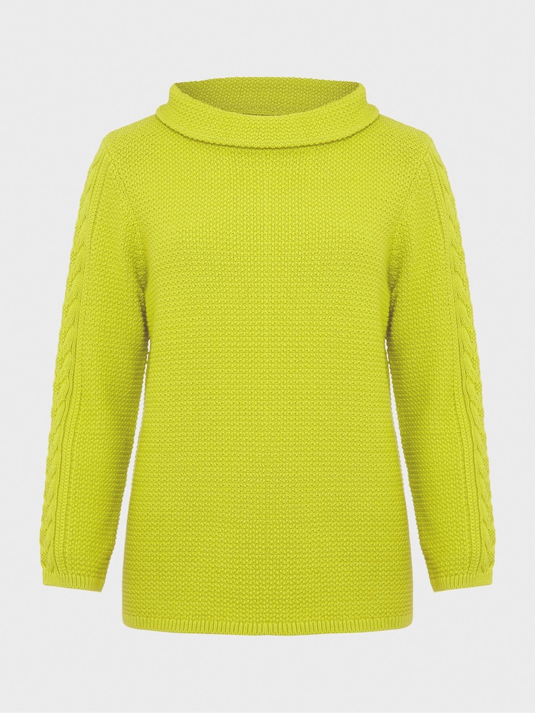 Hobbs Green 100% Cotton Camilla Cable Jumper - Image 5 of 5