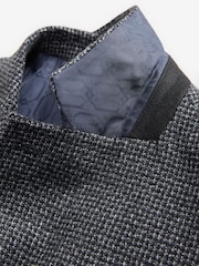 Charcoal Grey Brushed Check Blazer With Wool - Image 12 of 12