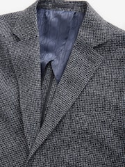 Charcoal Grey Brushed Check Blazer With Wool - Image 8 of 12