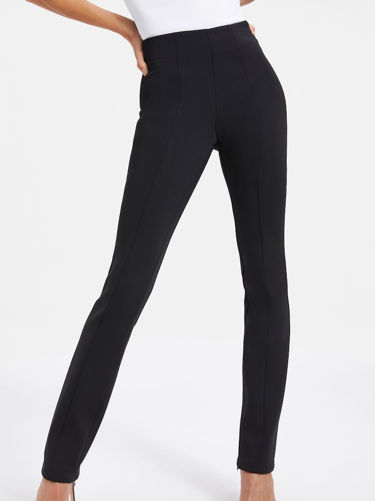 Good American Black Scuba Slim Flare Trousers - Image 1 of 7