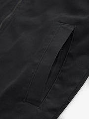 Black Cotton Stretch Bomber Jacket - Image 8 of 11