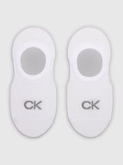 Calvin Klein White Soft Combed Cotton Invisible Socks 2 Pack - Image 1 of 1