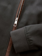 Black Suede Trim Bomber Jacket - Image 11 of 11