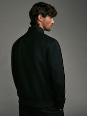 Black Suede Trim Bomber Jacket - Image 3 of 11