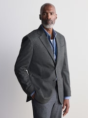 Khaki Green Signature Nova Fides Wool Rich Textured Blazer - Image 1 of 12