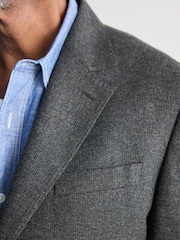 Khaki Green Signature Nova Fides Wool Rich Textured Blazer - Image 5 of 12