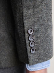 Khaki Green Signature Nova Fides Wool Rich Textured Blazer - Image 6 of 12