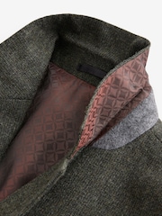 Khaki Green Signature Nova Fides Wool Rich Textured Blazer - Image 9 of 12