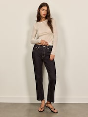 BHOEM Dark Blue Crop Flare Jeans - Image 1 of 5