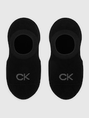 Calvin Klein Black Soft Combed Cotton Invisible Socks 2 Pack - Image 1 of 1