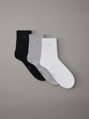 Blanc - Calvin Klein Soft Cotton Rolltop Crew Socks 3 Pack - Image 1 de 4